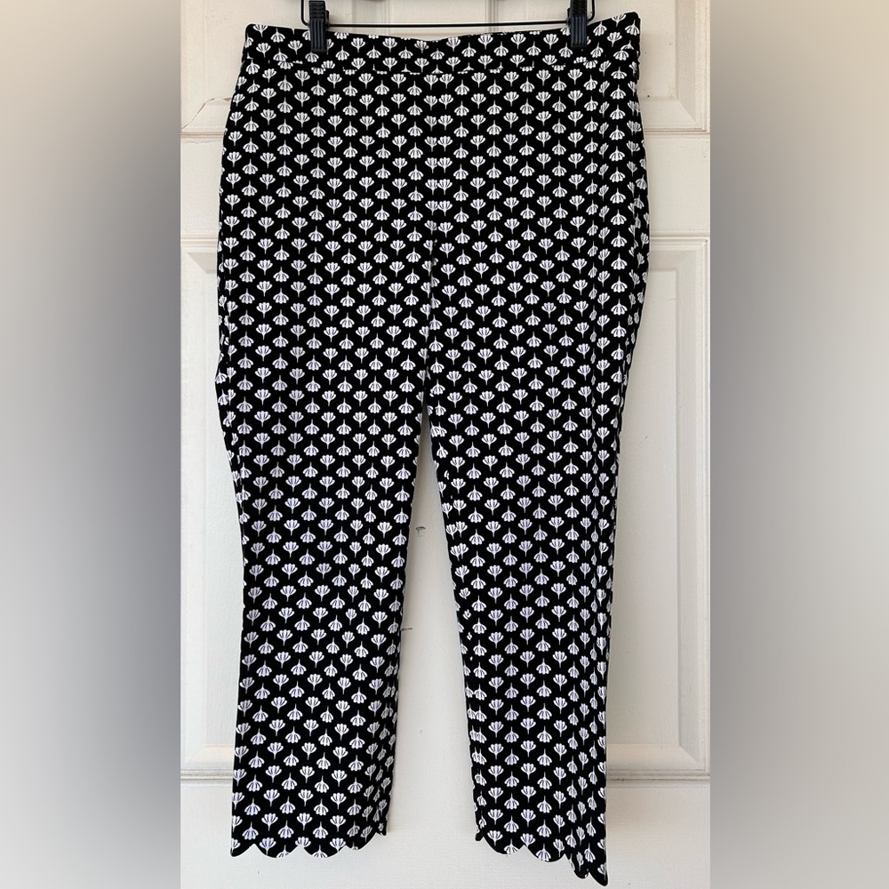 Talbots Brand Women’s Chatham Crop Pants Scalloped Hem Size 8‎